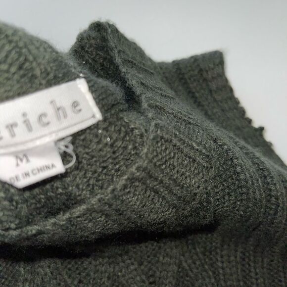 LOVE RICHE green sleeveless sweater dress tunic comfy stretch casual medium - Picture 3 of 8